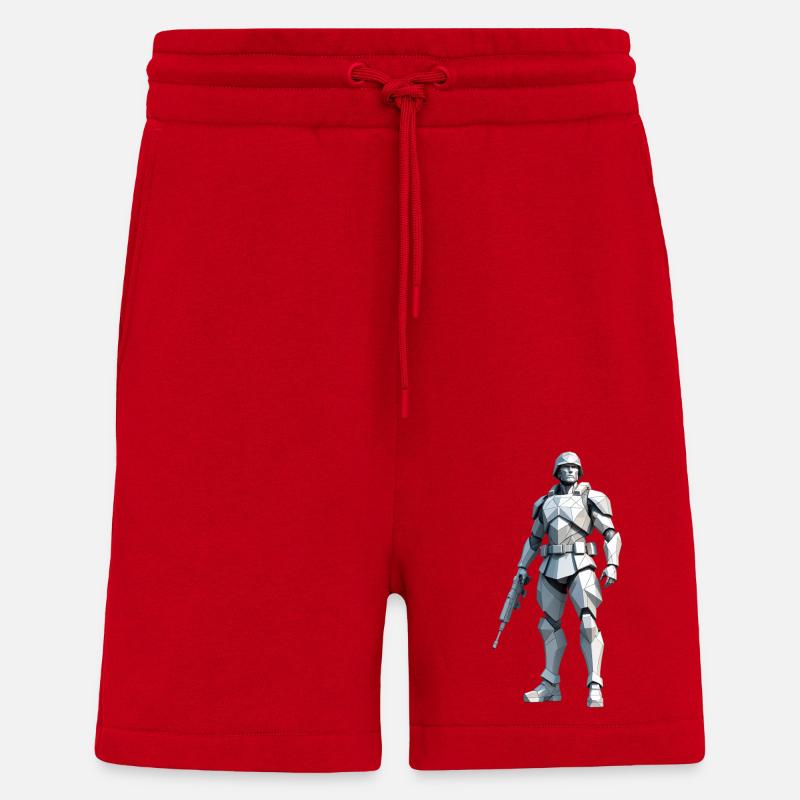 Soldier - Low Poly Army Design - Shorts - made by SPREAD - red