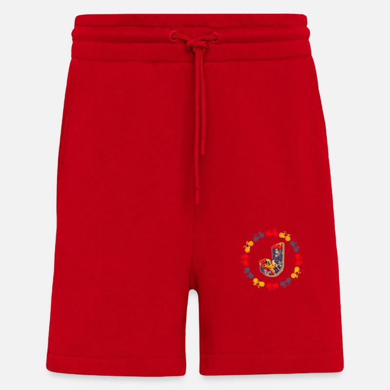 Bicyclette E 202 J - Short bio décontracté fabriqué en UE - rouge