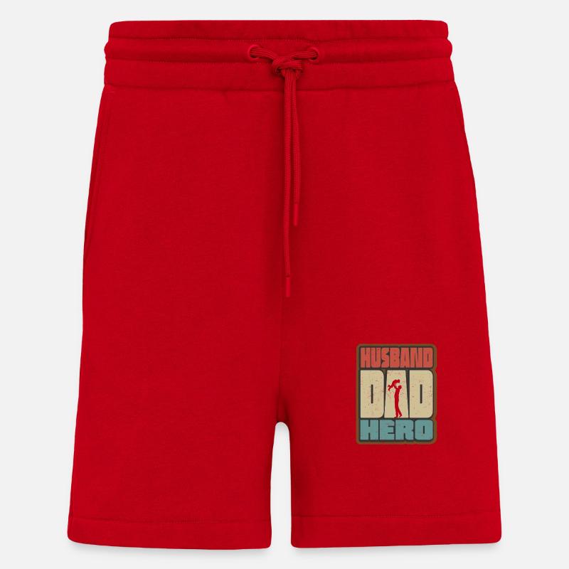 Ehemann Papa Held Retro - Shorts - made by SPREAD - Rot
