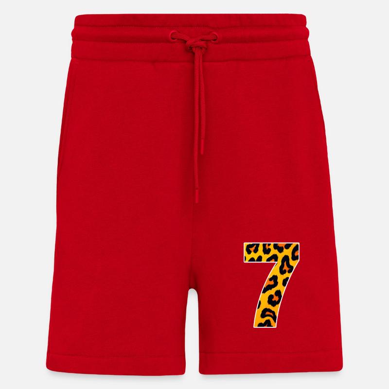 Leopard 7 Neon Muster - Shorts - made by SPREAD - Rot
