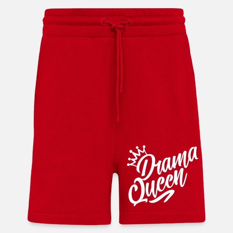 reine du drame - Short bio décontracté fabriqué en UE - rouge