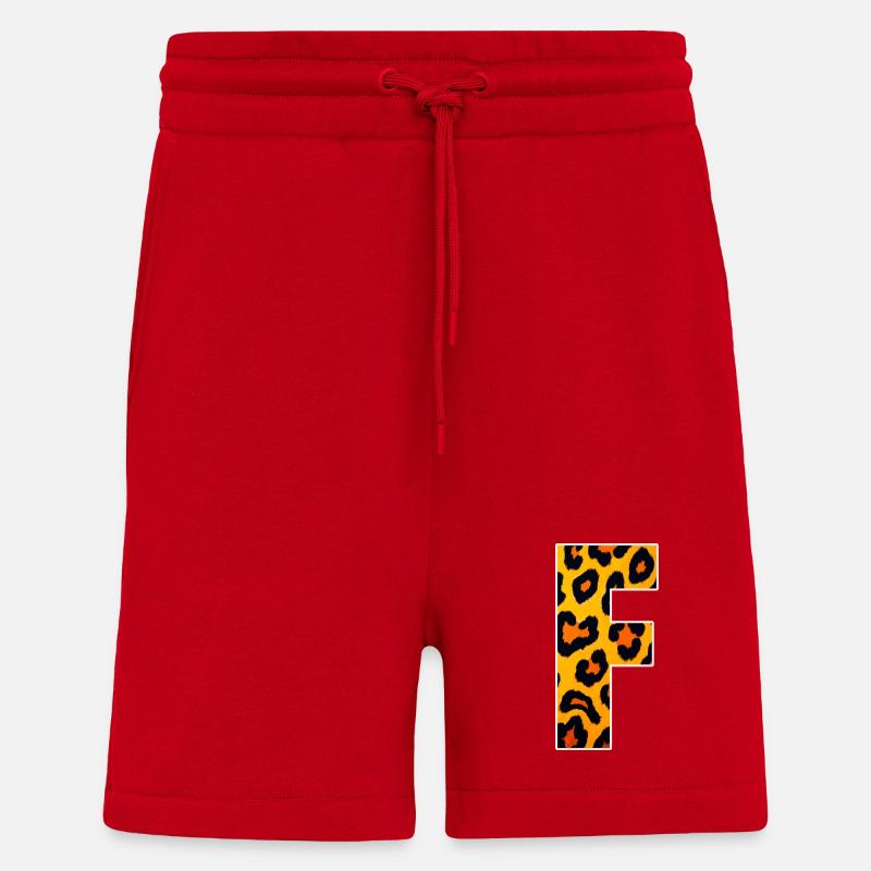 Leopardeneffekt Feuerorange Muster - Shorts - made by SPREAD - Rot