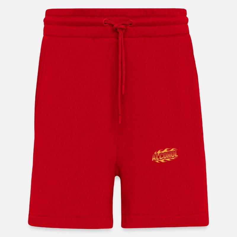 Alkohol - Cool Drinking Logo - Shorts - made by SPREAD - Rot