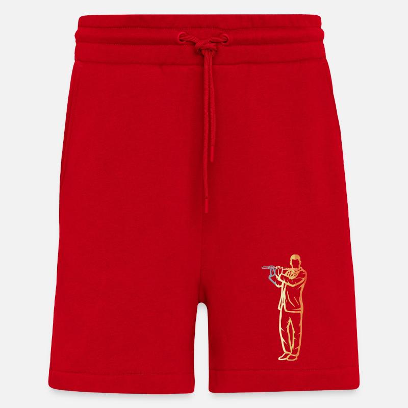 Lustiger Flöten Junge - Shorts - made by SPREAD - Rot