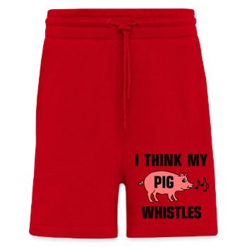 I think my pig whistles - Shorts - made by SPREAD - red - Front