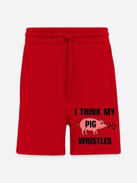 I think my pig whistles - Shorts - made by SPREAD - red