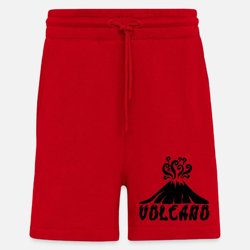 Volcan noir - Short bio décontracté fabriqué en UE - rouge