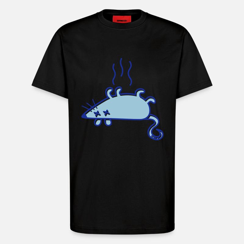 A dead mouse - T-Shirt - made by SPREAD - SOLID BLACK