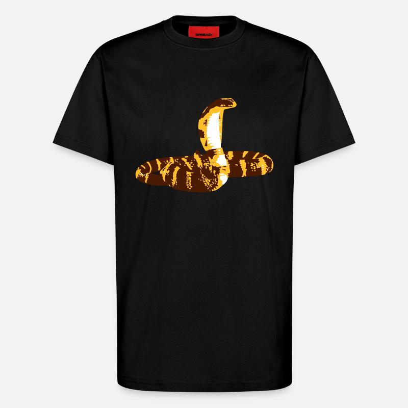 Schlange - T-Shirt - made by SPREAD - SOLID BLACK