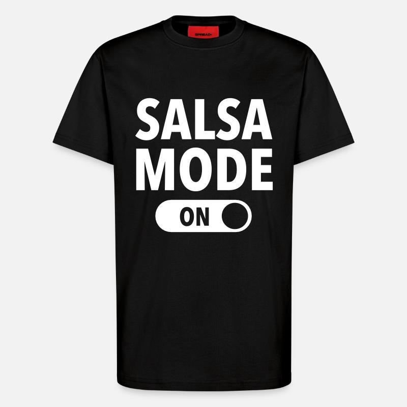 Salsa Mode (On) - T-shirt bio décontracté fabriqué en UE - SOLID BLACK