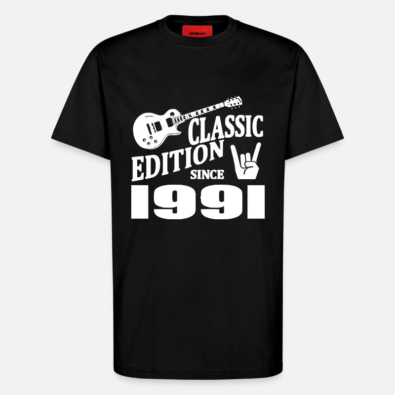 Edition classique depuis 1991 - T-shirt bio décontracté fabriqué en UE - SOLID BLACK