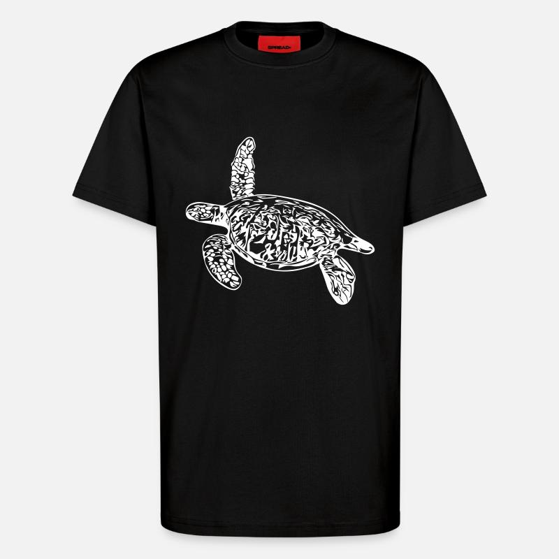 Turtle - vector design - T-Shirt - made by SPREAD - SOLID BLACK