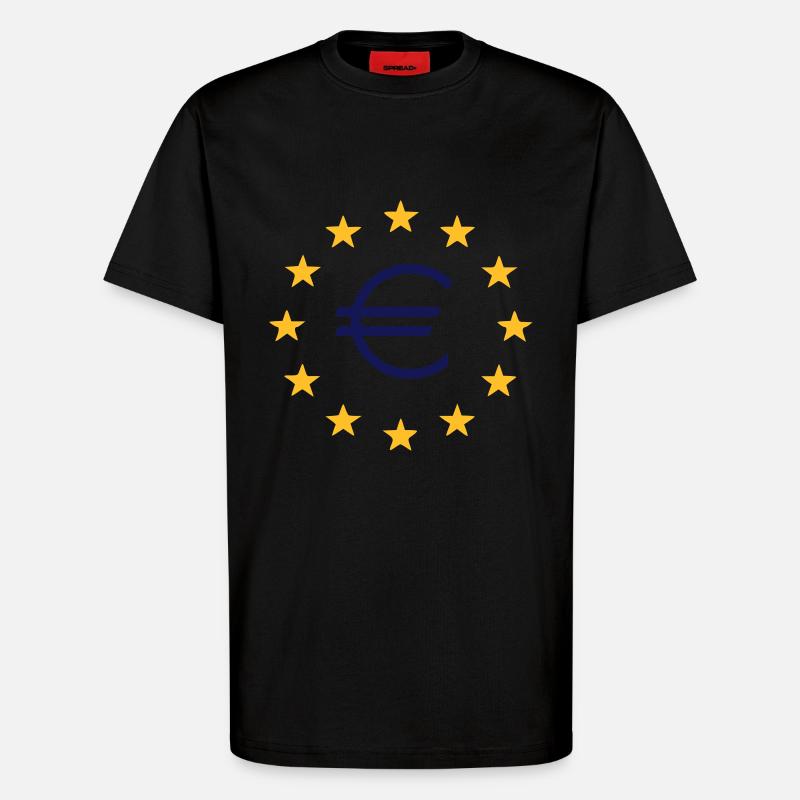 EU Euro Stars - T-Shirt - made by SPREAD - SOLID BLACK