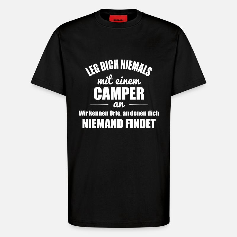 Camper - T-Shirt - made by SPREAD - SOLID BLACK