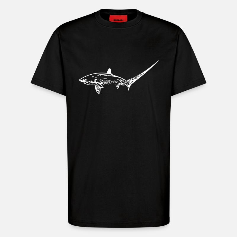 Requin renard élégant - T-shirt bio décontracté fabriqué en UE - SOLID BLACK