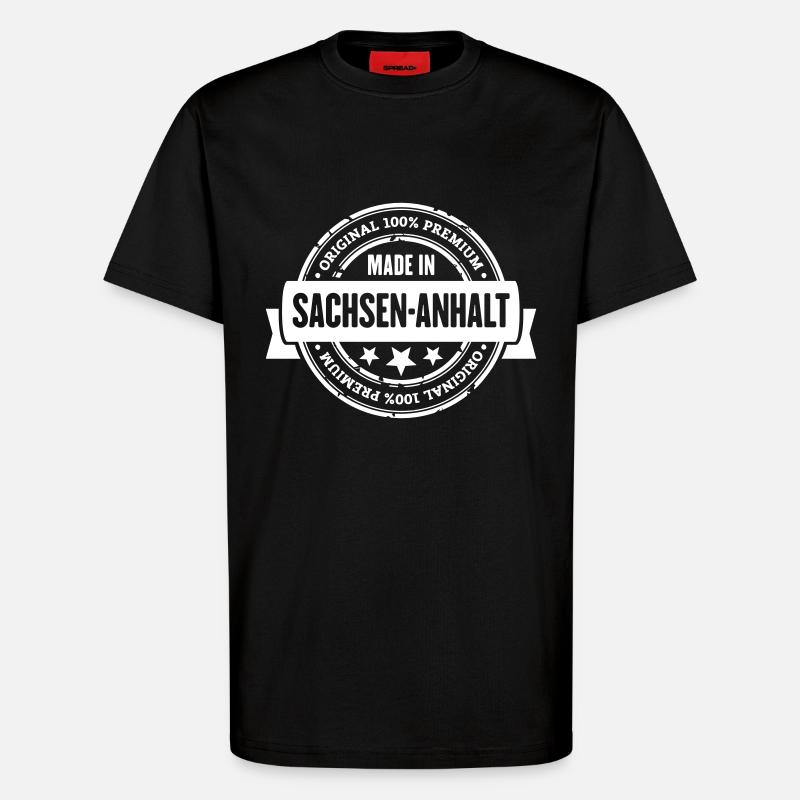 Made in Sachsen-Anhalt - T-Shirt - made by SPREAD - SOLID BLACK