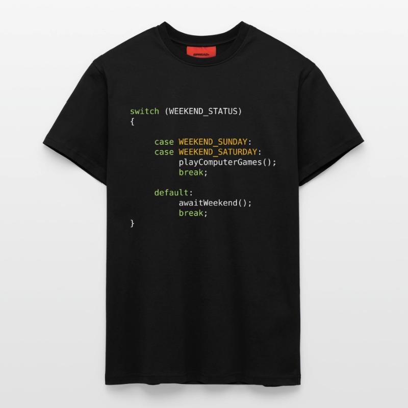 JAVA CODE - SWITCH - GAMING ON WEEKENDS T-Shirt - made by SPREAD