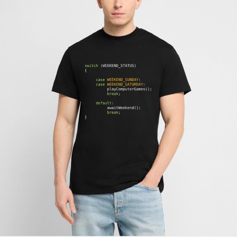 JAVA CODE - SWITCH - GAMING ON WEEKENDS T-Shirt - made by SPREAD