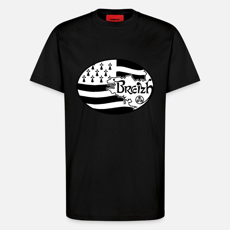 Flag Britain authentic - T-Shirt - made by SPREAD - SOLID BLACK