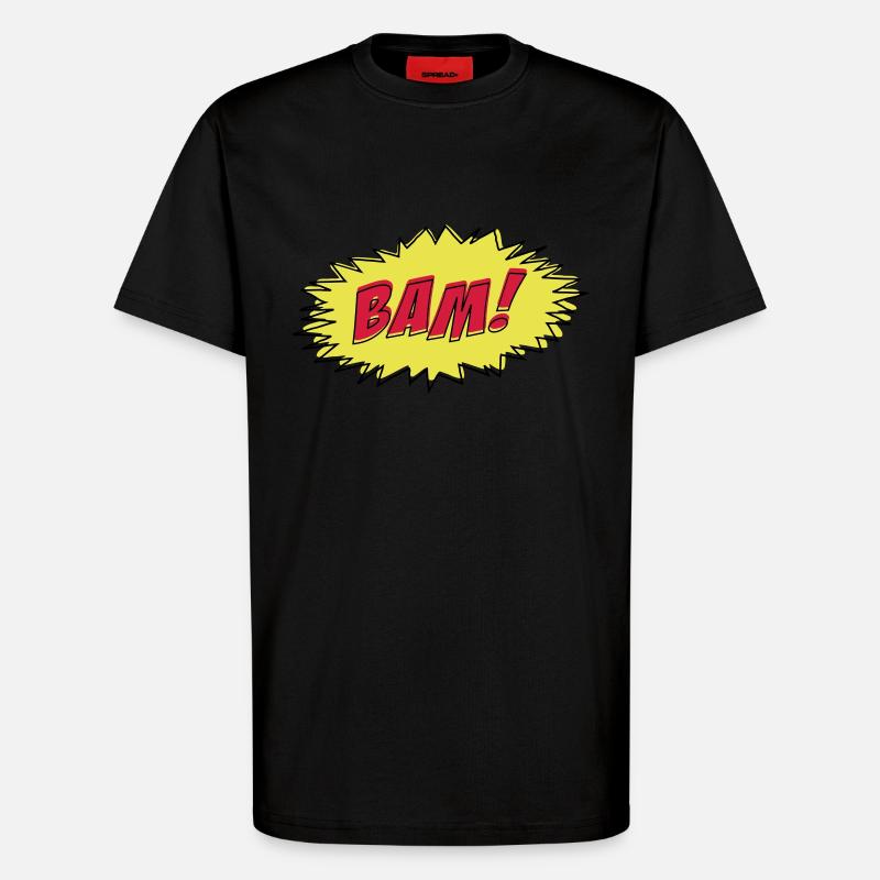 Comic Book BAM! - T-Shirt - made by SPREAD - SOLID BLACK