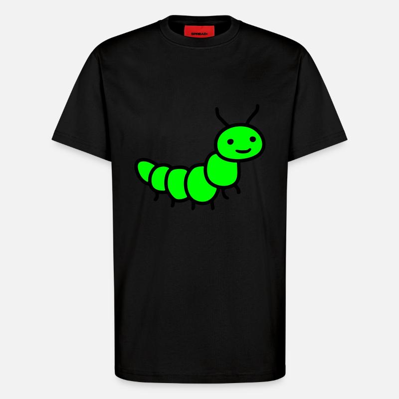 Raupe - T-Shirt - made by SPREAD - SOLID BLACK