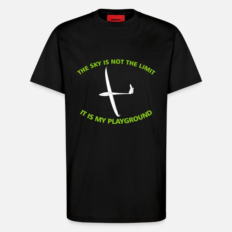Glider pilot gift - T-Shirt - made by SPREAD - SOLID BLACK