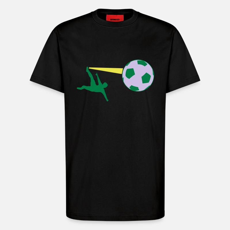 soccer - T-Shirt - made by SPREAD - SOLID BLACK