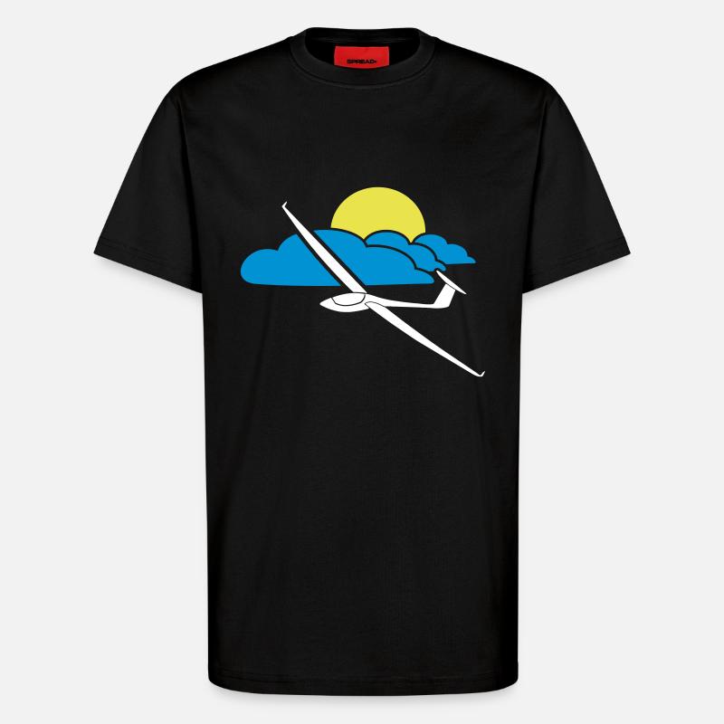 gliding tshirt - T-Shirt - made by SPREAD - SOLID BLACK