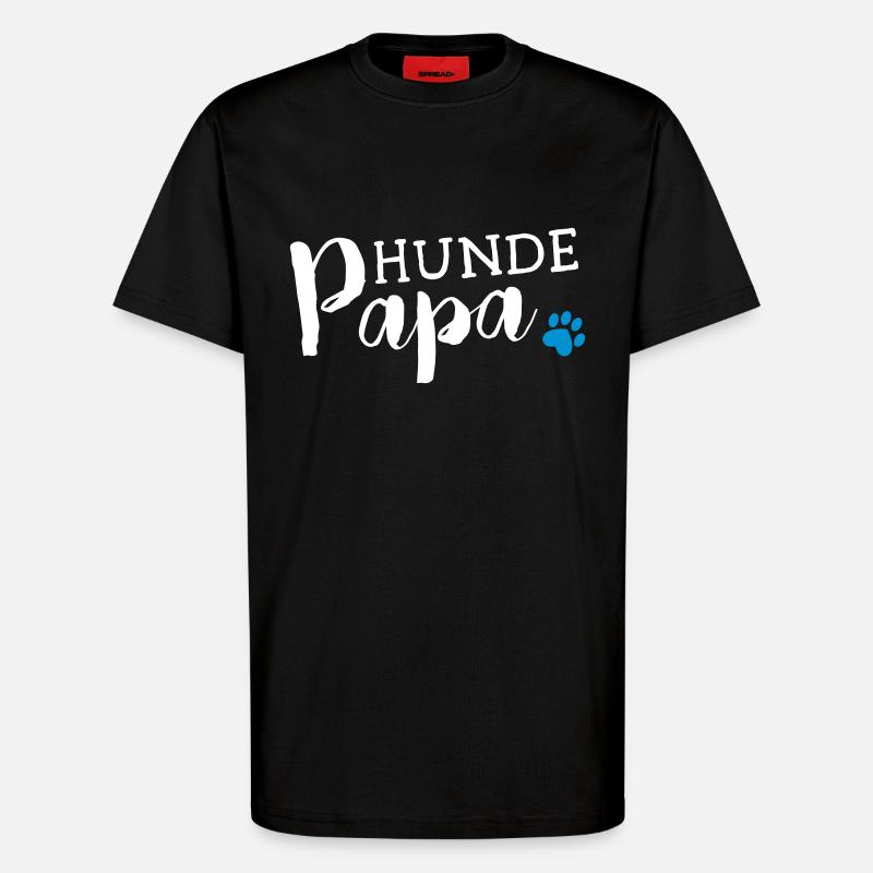 Hundepapa - T-Shirt - made by SPREAD - SOLID BLACK