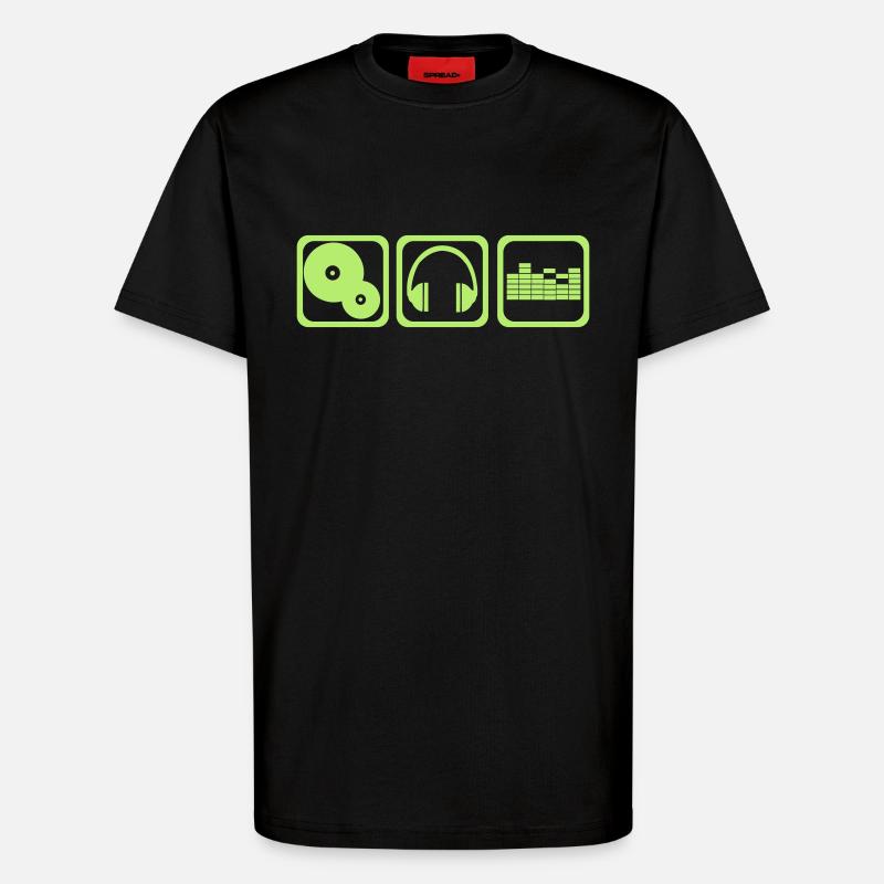 DJ - T-Shirt - made by SPREAD - SOLID BLACK