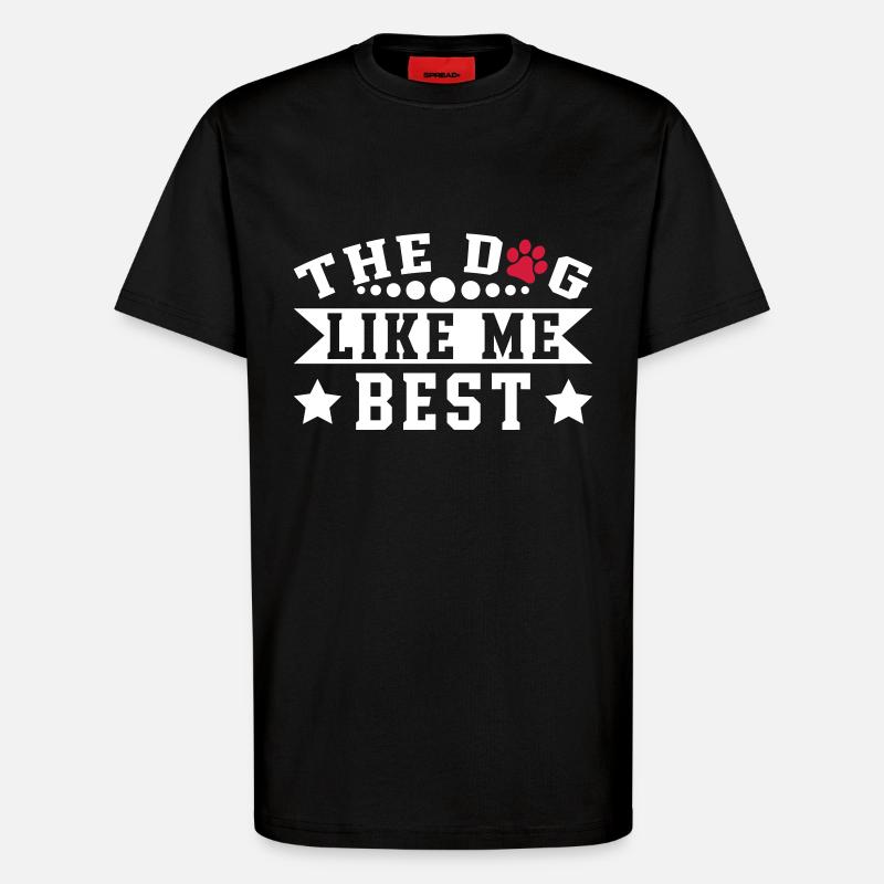 The Dog Like Me Best - T-Shirt - made by SPREAD - SOLID BLACK