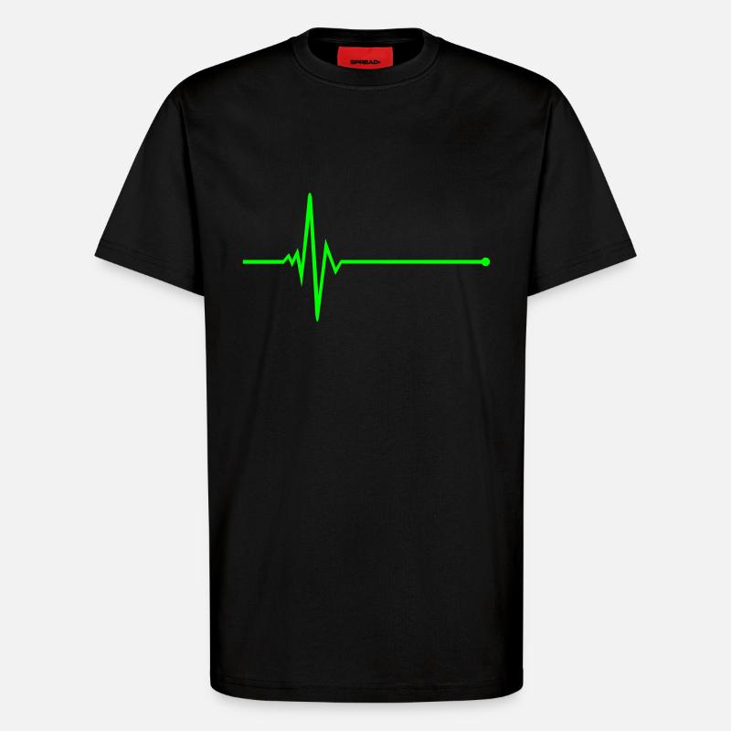 Pulse - frequency - T-Shirt - made by SPREAD - SOLID BLACK