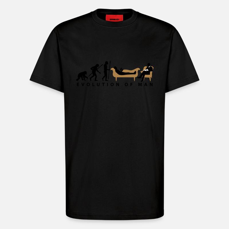evolution_therapeut_psychologe_11_2016_a - T-Shirt - made by SPREAD - SOLID BLACK