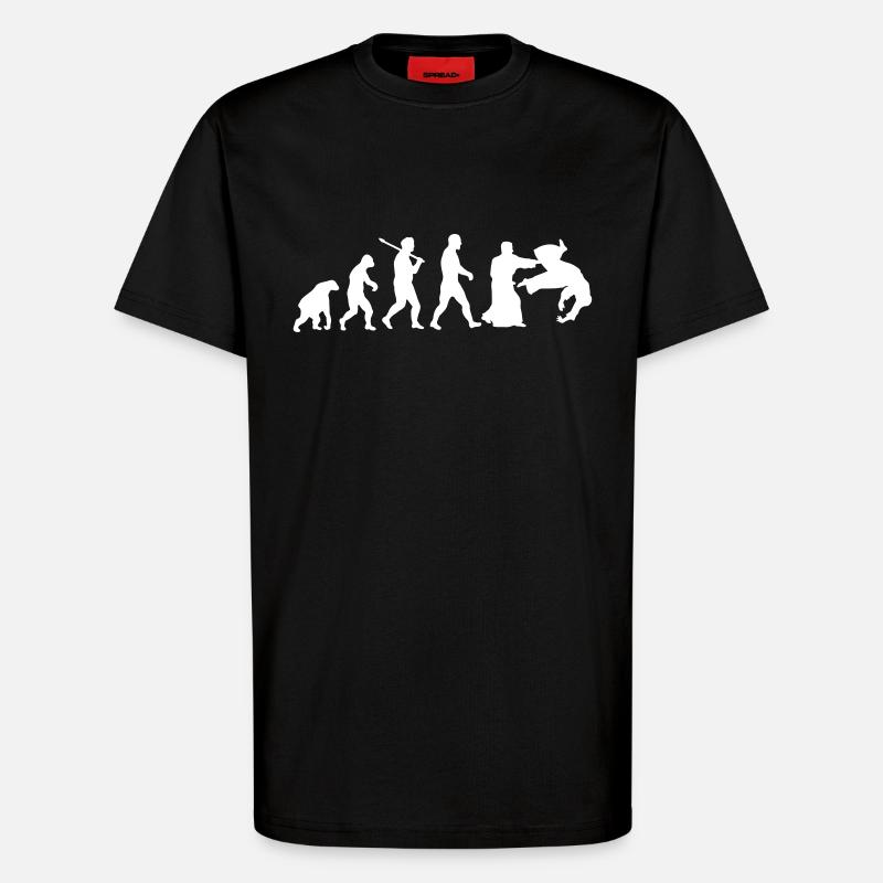Evolution: Aïkido - T-Shirt - made by SPREAD - SOLID BLACK