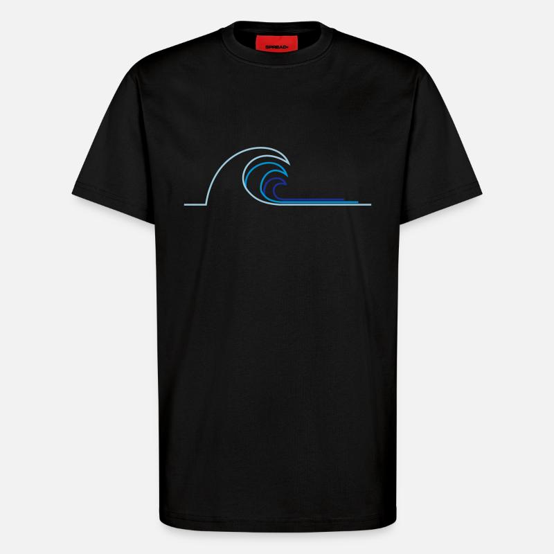 Welle - T-Shirt - made by SPREAD - SOLID BLACK