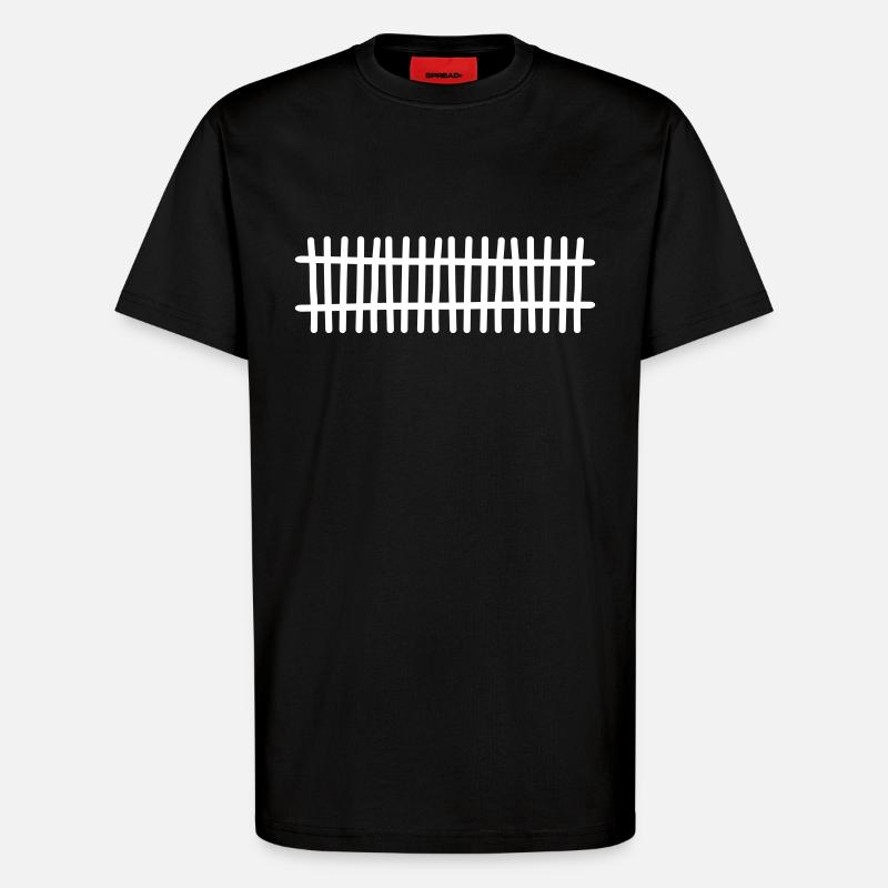 Fence - T-Shirt - made by SPREAD - SOLID BLACK