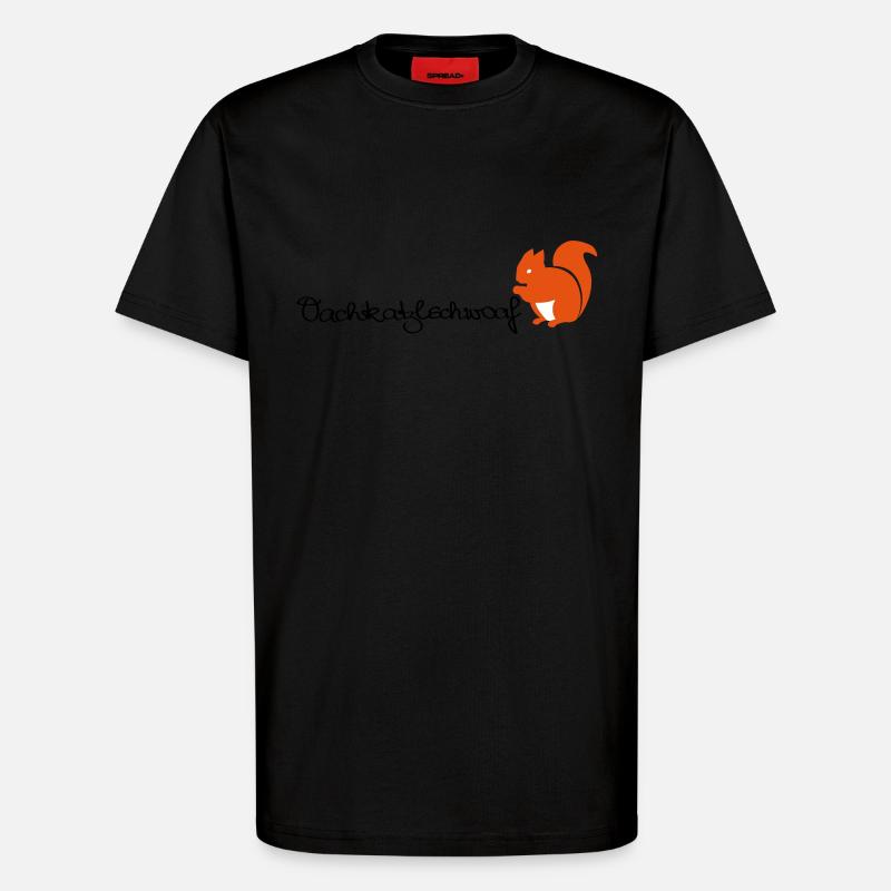 Oachkatzlschwoaf - Eichhörnchen - Eichkätzchen - T-Shirt - made by SPREAD - SOLID BLACK