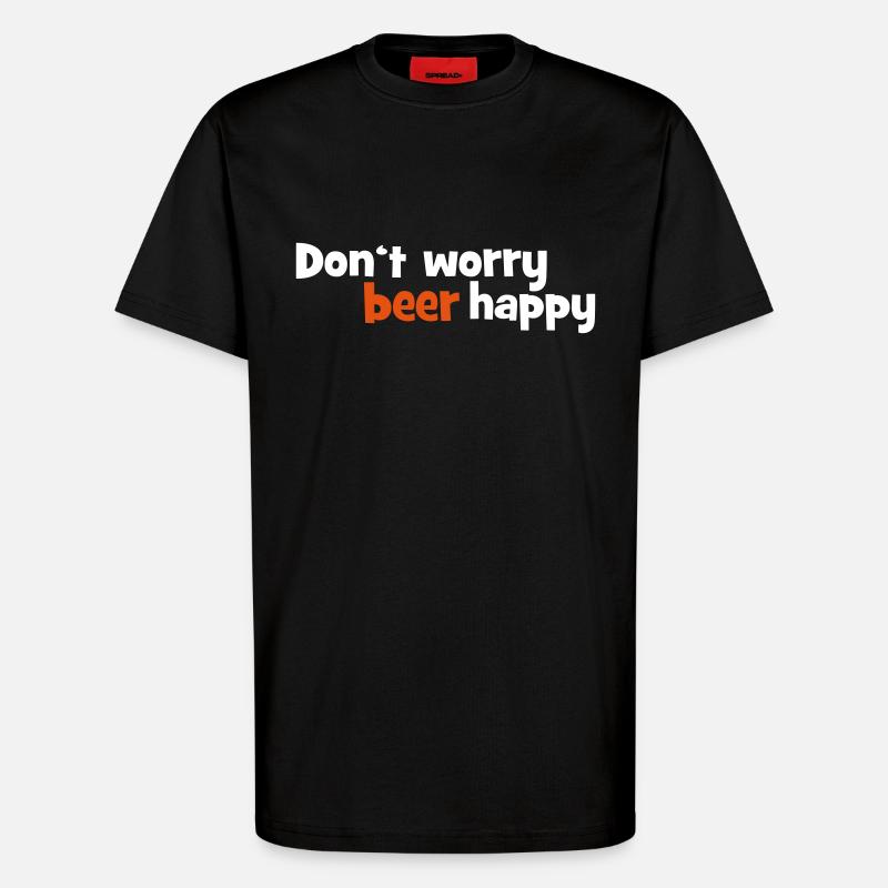 Bier - T-Shirt - made by SPREAD - SOLID BLACK