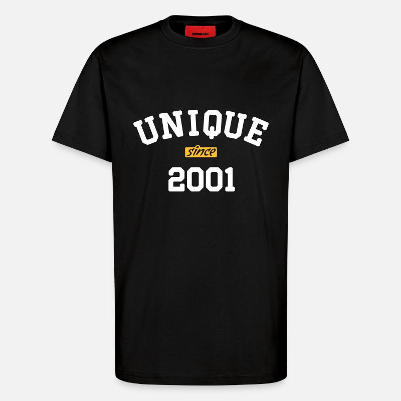 Unique Since 2001 - T-Shirt - made by SPREAD - SOLID BLACK