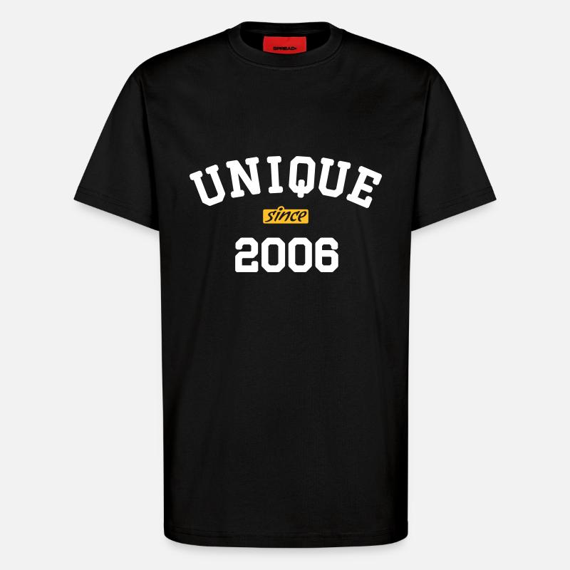 Unique Since 2006 - T-Shirt - made by SPREAD - SOLID BLACK
