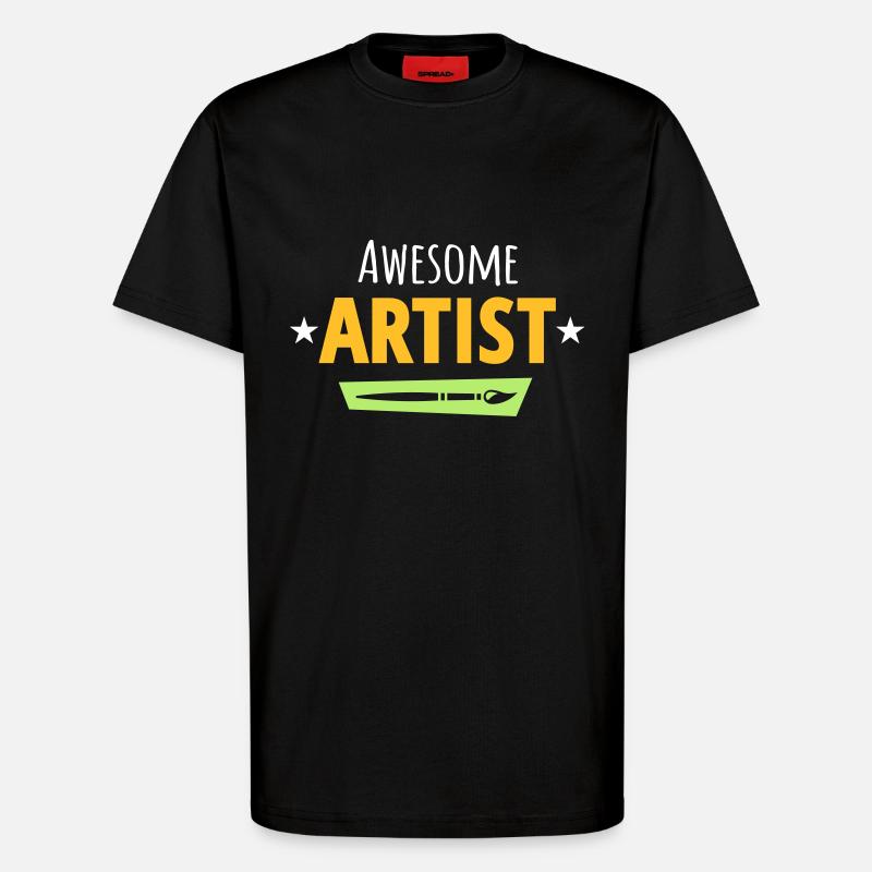 Künstler - T-Shirt - made by SPREAD - SOLID BLACK