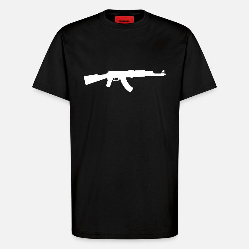 Kalashnikov AK 74 Rifle - T-Shirt - made by SPREAD - SOLID BLACK