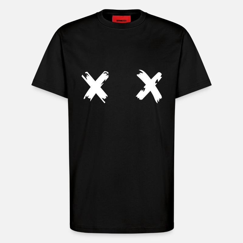XX destroyed - T-Shirt - made by SPREAD - SOLID BLACK