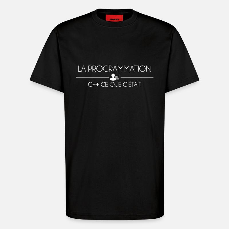 Programmation C++ - T-shirt bio décontracté fabriqué en UE - SOLID BLACK