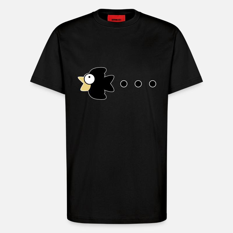 crow - T-Shirt - made by SPREAD - SOLID BLACK