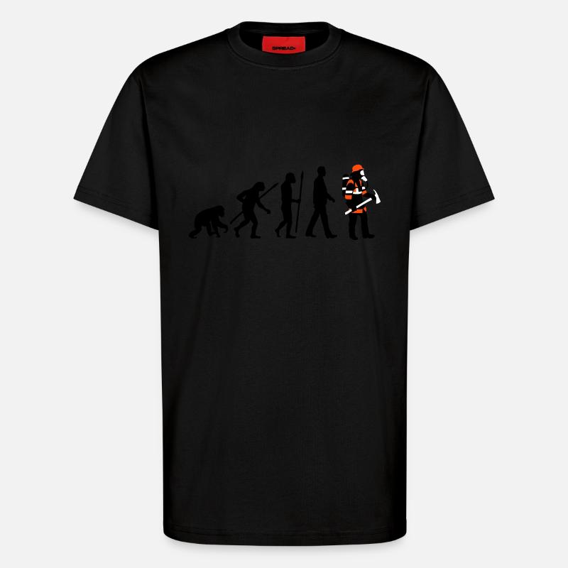 evolution_feuerwehrmann_012015_c_3c - T-Shirt - made by SPREAD - SOLID BLACK