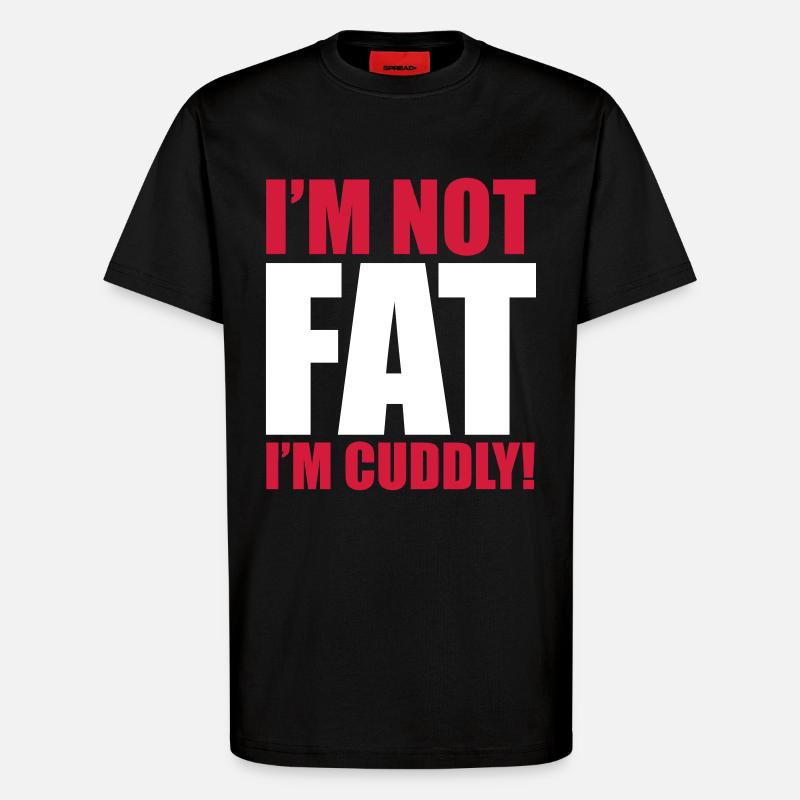 Fat - T-shirt bio décontracté fabriqué en UE - SOLID BLACK