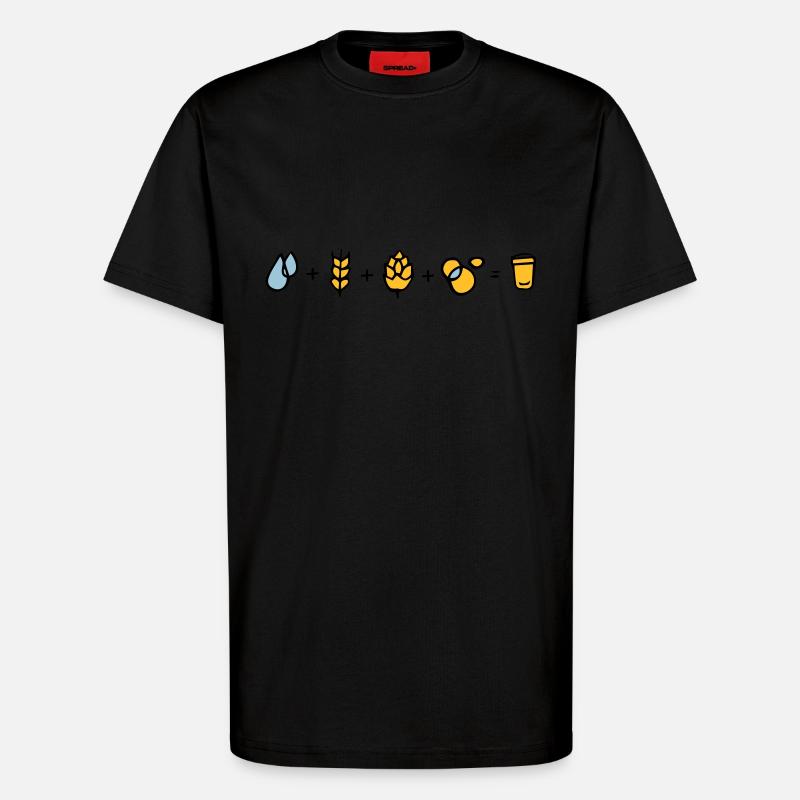 Bier Formel - T-Shirt - made by SPREAD - SOLID BLACK