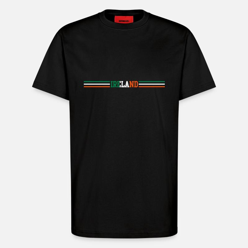 ireland stripes - T-Shirt - made by SPREAD - SOLID BLACK
