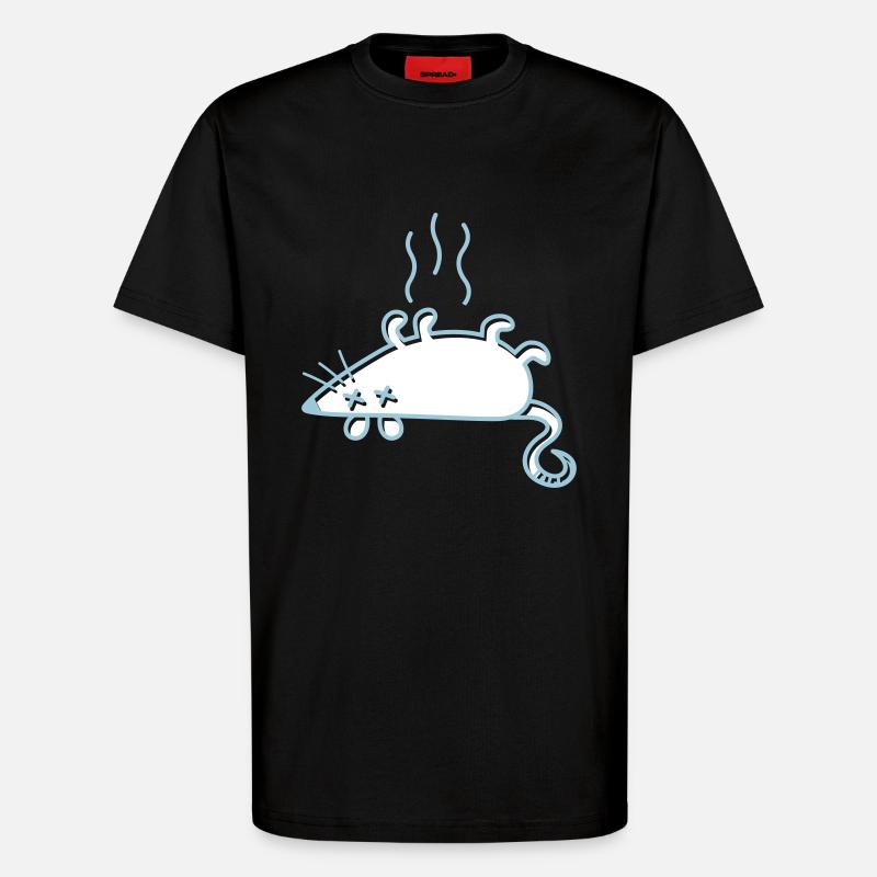 En Dead Mouse - Organic relaxed T-shirt made in EU - SOLID BLACK